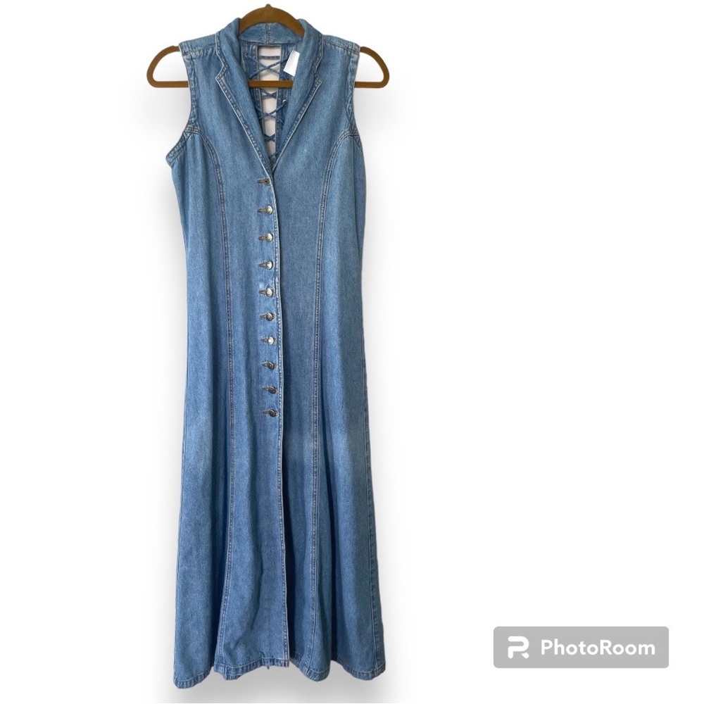 Vintage Denim Dress Nuovo County Seat Size M